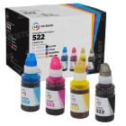 Compatible T522 4 Piece Set of Ink Bottles for Epson