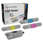 Compatible C332 Set of 4 Laser Toner Cartridges for the Okidata Printer