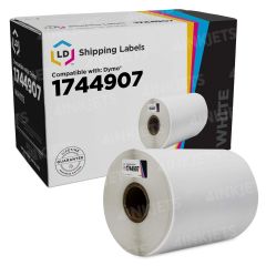 Compatible Tape Dymo 1744907 Black on White for your Dymo Label Printer - 4 x 6 ft (104 mm x 159 mm)