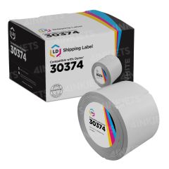 Compatible Tape Dymo 30374 Black on White for your Dymo Label Printer - 2 x 3.5 ft