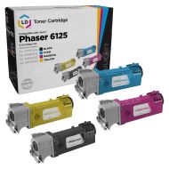 Compatible Toner Cartridge Set of 4 for Xerox Phaser 6125: Black, Cyan, Magenta, Yellow