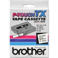 OEM Brother TX-2511 1" Black on White Label Tape