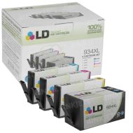 LD Compatible Set of 4 Ink Cartridges for HP 934XL