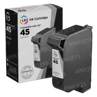 LD Remanufactured 51645A / 45 Black Ink for HP