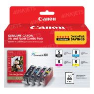 Original Canon PGI-5/CLI-8 Set of 4 Ink Cartridges