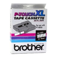 Original Brother TX1251 White on Clear Tape Cartridge