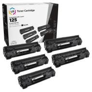 5 Pack of Canon Compatible 125 Black Toners