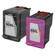 2-Pack of HP 60XL & 60XL Remanufactured Ink Cartridges