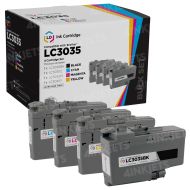 Set of 4 Brother Compatible LC3035 Ultra HY Ink Cartridges: BCMY