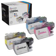 Compatible LC402XL 4 Piece Set of Ink Cartridges for Brother