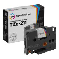 Compatible Replacement for TZe211 Black on White Tape for the Brother P-Touch