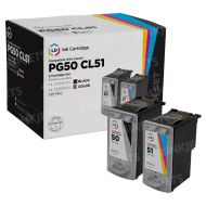 2-Pack of Canon PG-50 & CL-51 Remanufactured Ink Cartridges