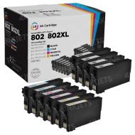 Remanufactured 802/802XL 10 Piece Set of Ink for Epson