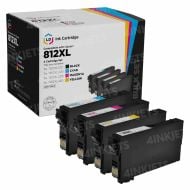 Remanufactured 812XL 4 Piece Set of Ink Cartridges for Epson
