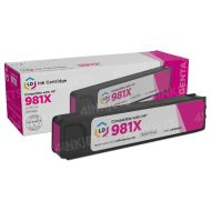 LD Remanufactured L0R10A 981X High Yield Magenta Ink for HP