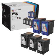 LD Remanufactured Black & Color Ink Cartridges for HP 27 & 28