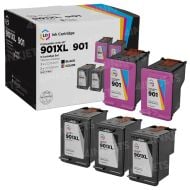 LD Remanufactured Black & Color Ink Cartridges for HP 901XL / HP 901