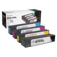 LD Remanufactured 970XL / 971XL 4 Piece Set of High Yield Ink for HP