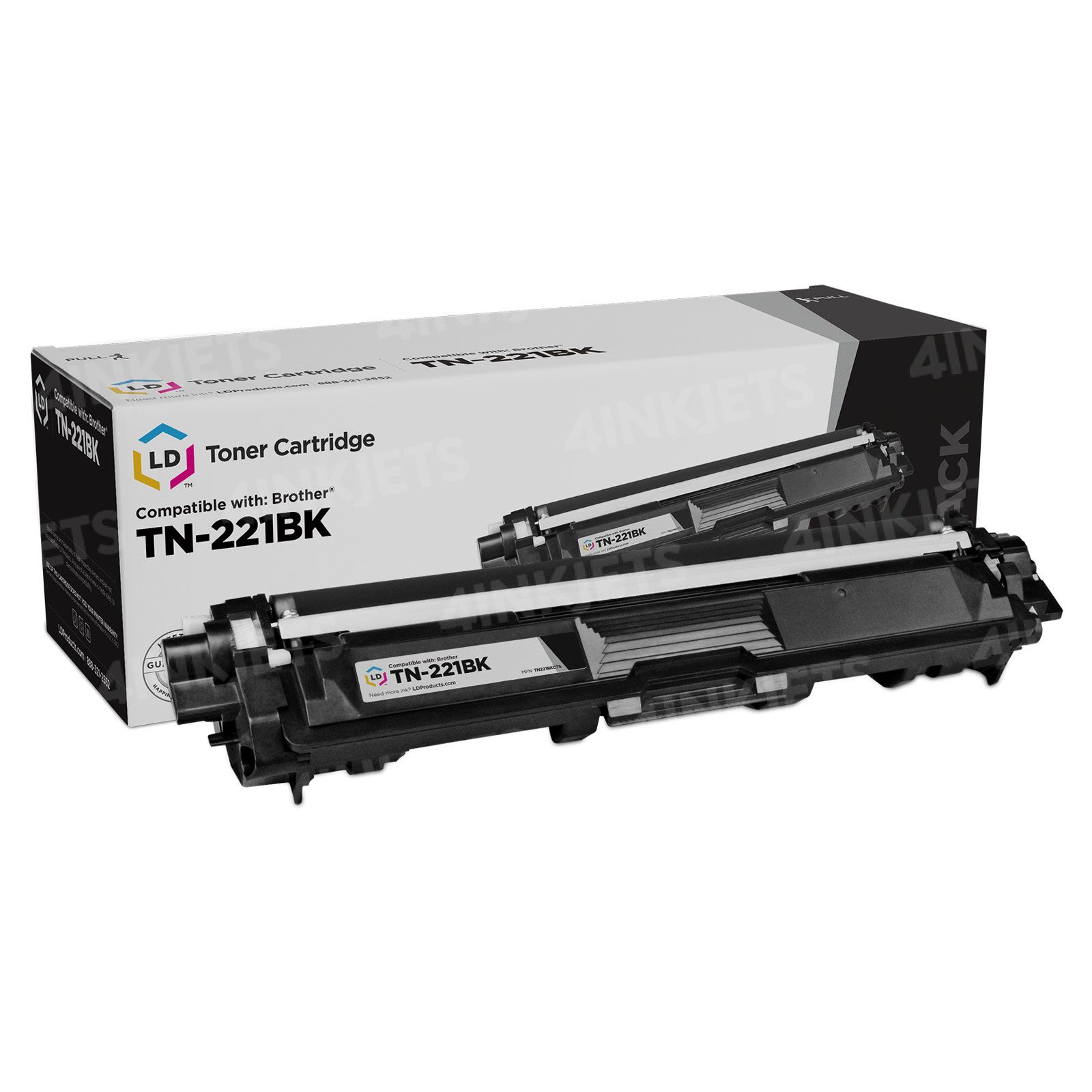TN2214PK TN 221BK/C/M/Y Toner Cartridge Color Set Replacement for Brother TN221BK, TN221C, TN221M, TN221Y Toner use with MFC-9130CW MFC-9330CDW HL-3170CDW MFC-9130CW DCP-9020CDN Printer Toner