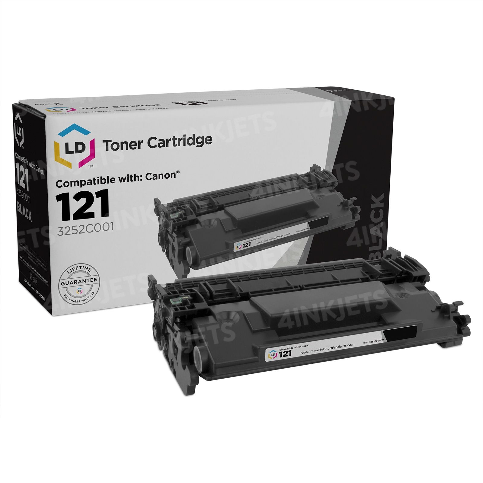 4-Pack Aztech Compatible Canon 121 Black Toner Cartridges – High Yield For ImageClass D1620/D1650