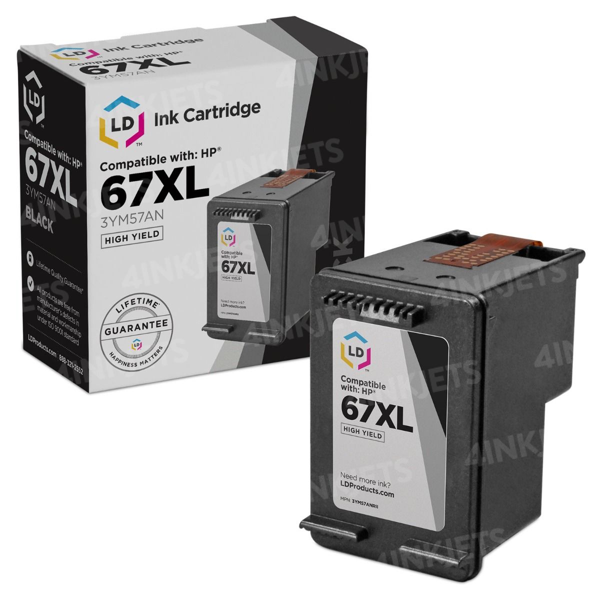 Relcolor 67XL Black Ink Cartridge Replacement For HP Djibouti