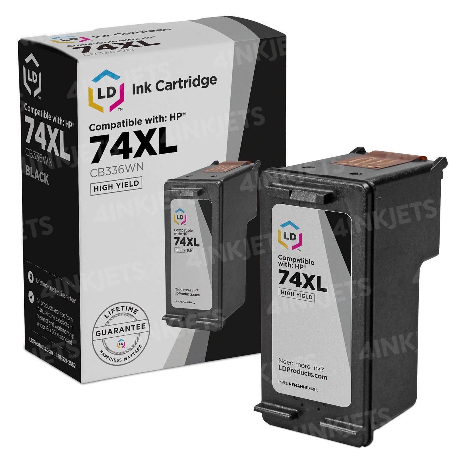 HP 74XL Black Ink - Low Cost Cartridges - 4inkjets