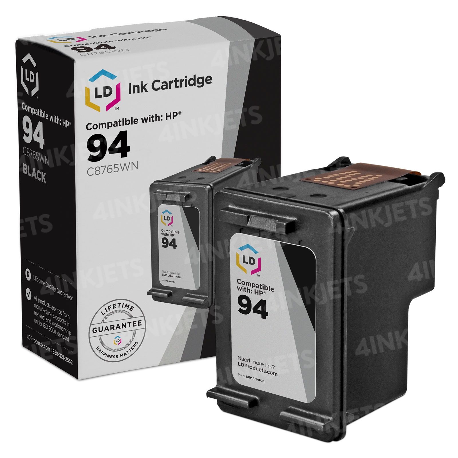 GENUINE NEW HP 94 (C8765WN) Black Ink Cartridge 2-Pack GENUINE NEW HP 94 (C8765WN) Black Ink Cartridge 2-Pack