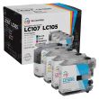 Compatible LC107 4 Piece Set of Super HY Ink Cartridges for Brother