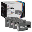 Set of 4 Brother Compatible LC3039 Ultra HY Ink Cartridges: BCMY