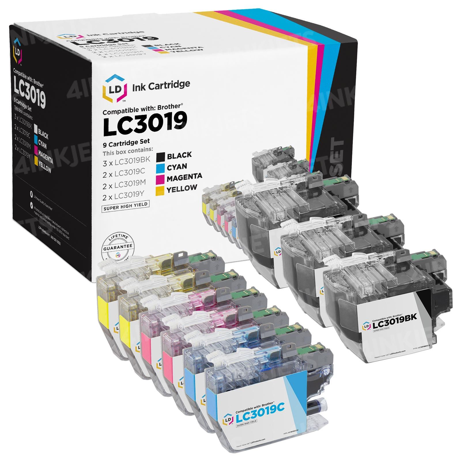 Economic 9-Cartridge Brother LC3019 Ink Set - Best Value Product