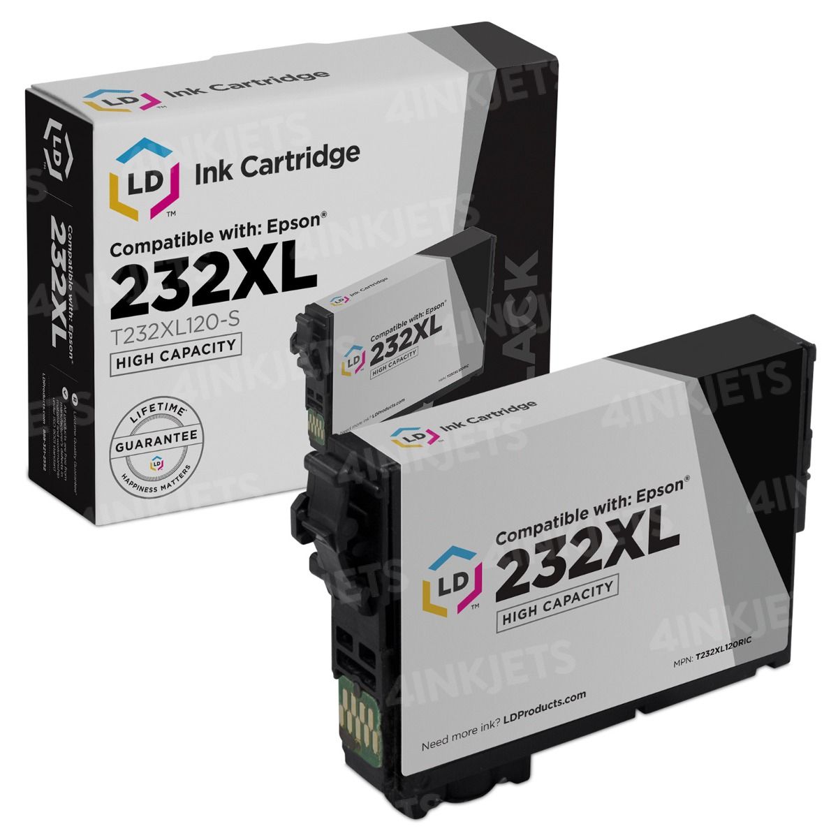 Remanufactured Epson 232XL HY Black Ink T232XL120 - 4inkjets