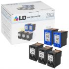 LD Remanufactured Black & Color Ink Cartridges for HP 27 & 22