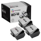 Compatible BCI10Bk Black Set of 3 Ink Cartridges for Canon