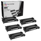 Pack of 5 Compatible HP 58X Black Toner Cartridges