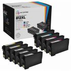 Remanufactured 812XL 9 Piece Set of Ink Cartridges for Epson