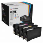 Remanufactured 822XL 4 Piece Set of Ink Cartridges for Epson