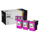 LD InkPods™ Replacements for HP 63XL Ink Cartridge (TriColor, 3-Pack with OEM printhead)