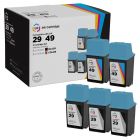 LD Remanufactured Black & Color Ink Cartridges for HP 29 & 49