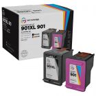 2-Pack of HP 901XL & 901 Remanufactured Ink Cartridges