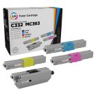 Compatible C332 Set of 4 Laser Toner Cartridges for the Okidata Printer