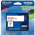 OEM Brother TZe252 Red on White Tape