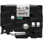 OEM Brother TZe251 Black on White Tape