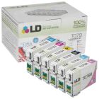 Remanufactured T079 6 Piece Set of Ink Cartridges for Epson