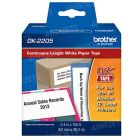 Original Brother DK-2205 (2.4 in x 100 ft) White Paper Label Tape