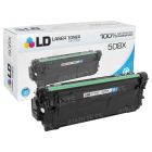 Compatible HP 508X HY Cyan Laserjet Toner Cartridges, CF361X 