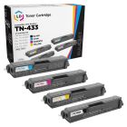 Set of 4 Brother Compatible TN433 Toners: BCMY
