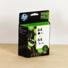 HP 64 2-pack Black/Tri-color Ink Cartridges X4D92AN