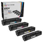 Compatible Canon 075 H High Capacity Toner Cartridge Set of 4 (Bk/C/M/Y)
