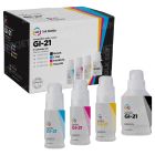 Compatible Canon GI-21 Ink Bottle 4-Pack (Black, Cyan, Magenta, Yellow)