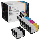 Set of 9 Epson 220XL HY Remanufactured Ink Cartridges: 3 Black & 2 each of Cyan, Magenta, Yellow